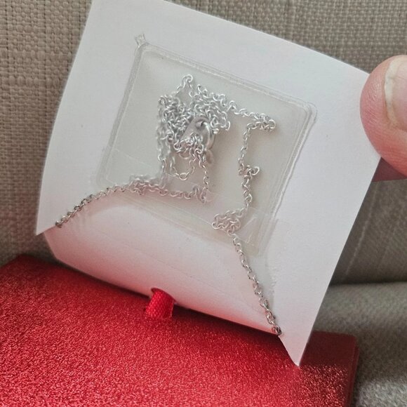 Women Necklace Double Heart Pendant Fashion Jewelry Pure Silver Plated Gift Bag - Picture 8 of 10